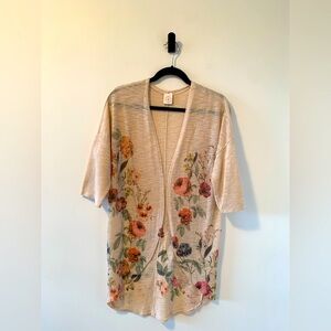 Live In The Moment Women’s Floral Flowy Open-Front Cardigan Size S
